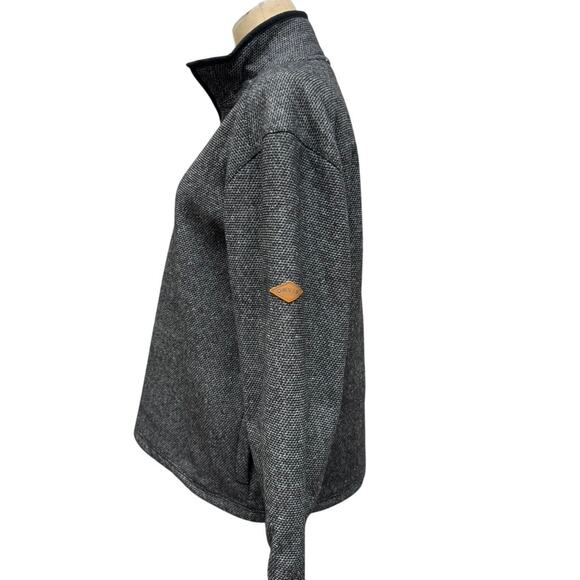 "Orvis" Mens Faux Sherpa 1/4 Zip Up Grey SZ M Warm Winter Outdoor  Woodsman - Picture 2 of 9
